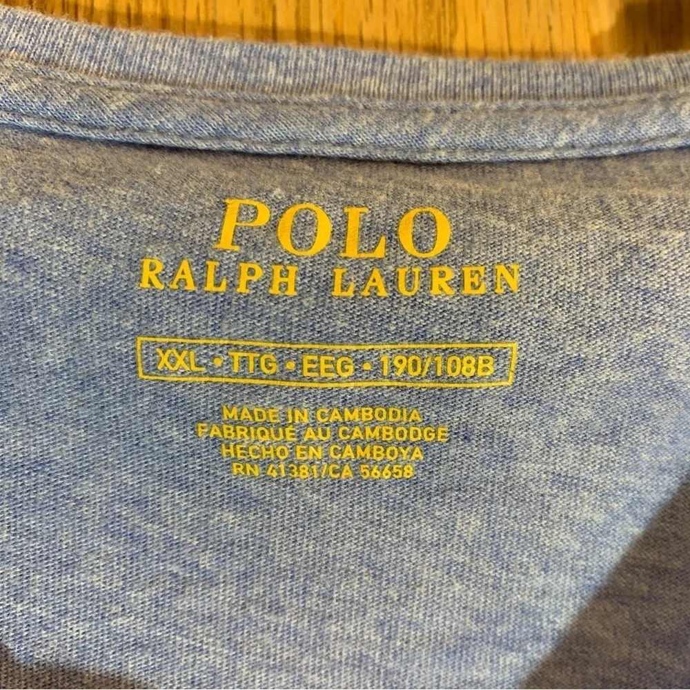 Polo Ralph Lauren Shirt Adult XXL Blue Navy Long Sleeve Cotton Men 190/108B Pony